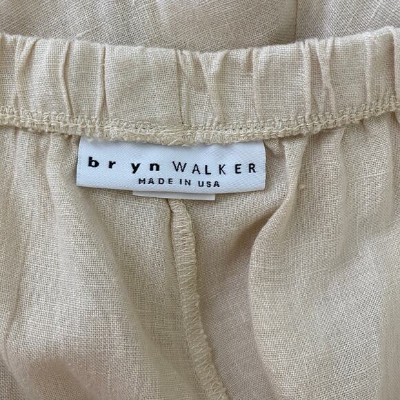 Bryn Walker 100% Linen Pants Size XXL Light Beige Wide Leg Full Length Lagenlook - Picture 7 of 12